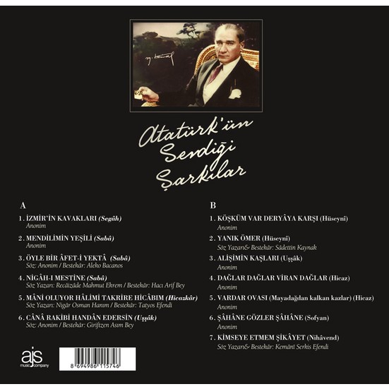Atatürk’ün Sevdiği Şarkılar-2 (Plak)