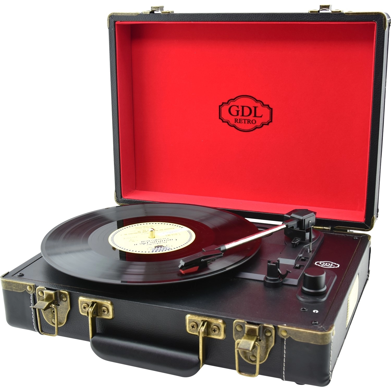 GDL Retro Çanta Pikap T317 Siyah –  Şarjlı ve Taşınabilir Retro Plak Çalar