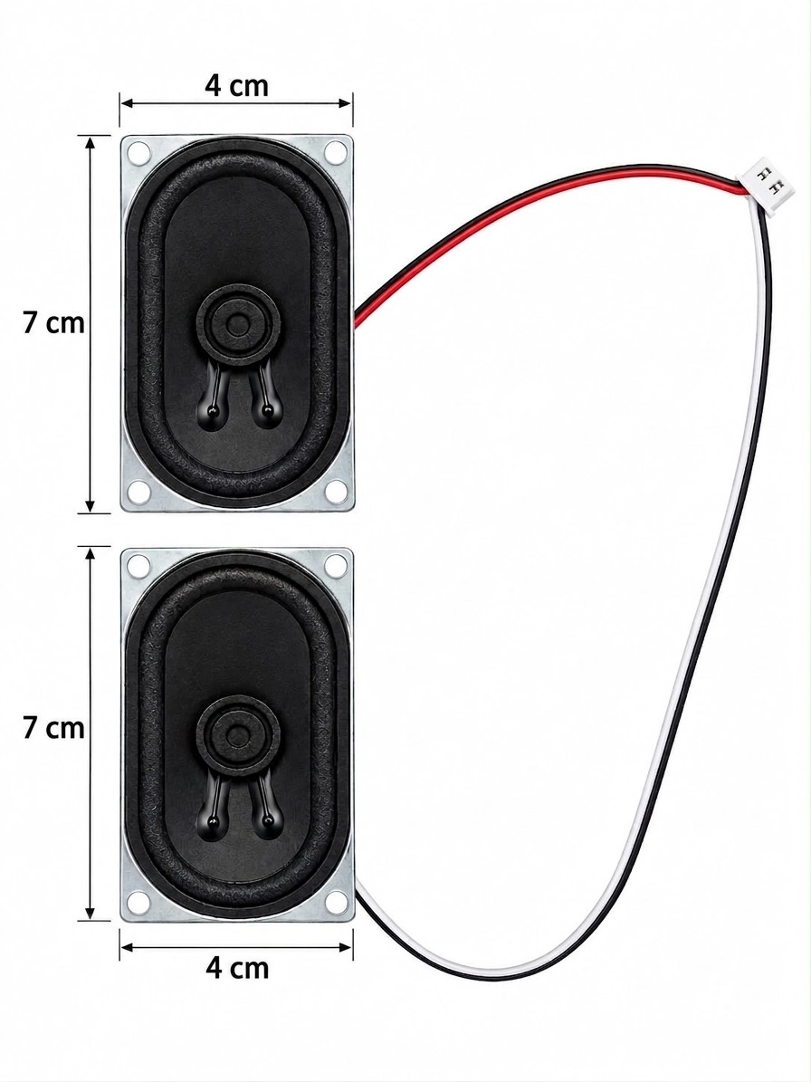 2 Adet 8 Ohm 3W Kablolu Hoparlör - 4x7 cm