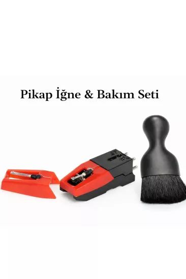 GDL Retro Pikap İğne & Bakım Seti – Kristalli İğne + Universal İğne + Plak Temizleme Fırçası