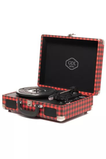 Şarjlı Bluetooth Plak Çalar GDL Retro T317B PRO KS | Taşınabilir Pikap