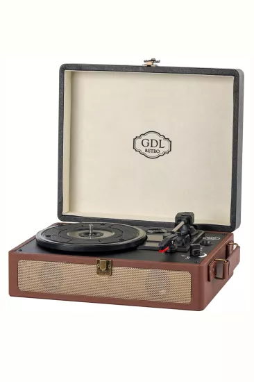 Bluetooth’lu Çanta Pikap GDL Retro T417B | Hoparlörlü, Metal İğneli Plak Çalar