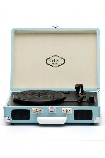 GDL Retro Bag Turntable T317 - Blue (Battery Powered)