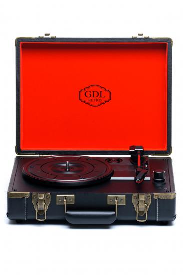 GDL Retro Bag Turntable T317 - Black (Battery Powered)