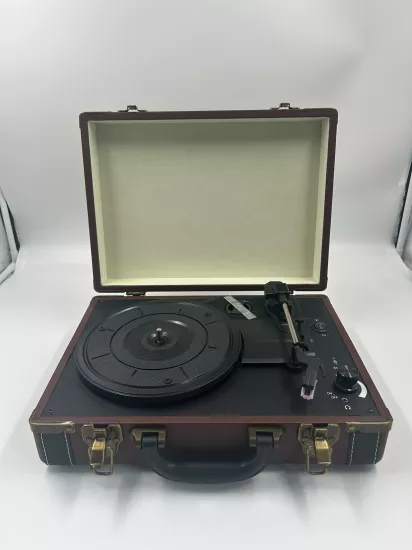 GDL Retro Çanta Pikap T317B KAHVERENGİ - Bluetooth, Şarjlı ve Taşınabilir Retro Plak Çalar