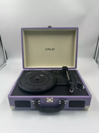 GDL Retro Çanta Pikap T317B LİLA - Bluetooth, Şarjlı ve Taşınabilir Retro Plak Çalar