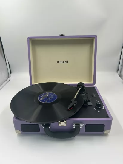 GDL Retro Çanta Pikap T317B LİLA - Bluetooth, Şarjlı ve Taşınabilir Retro Plak Çalar