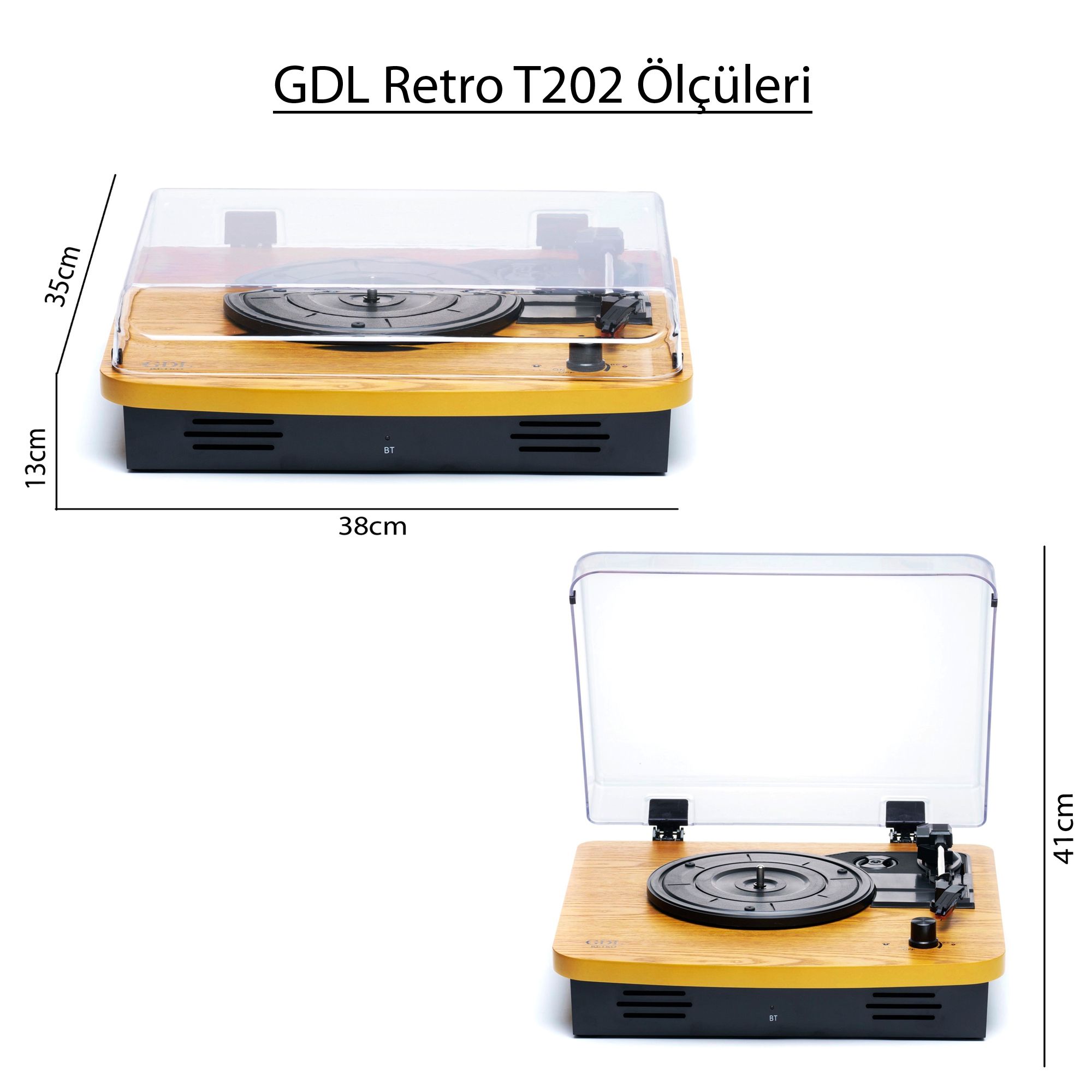 GDL Retro T202b Hoparlörlü Nostaljik Pikap (BLUETOOTH)