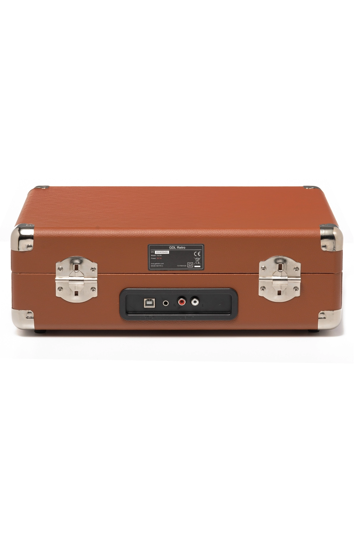 GDL Retro T317B PRO Kahve Plak Çalar – Bluetooth, Şarjlı ve Taşınabilir Pikap
