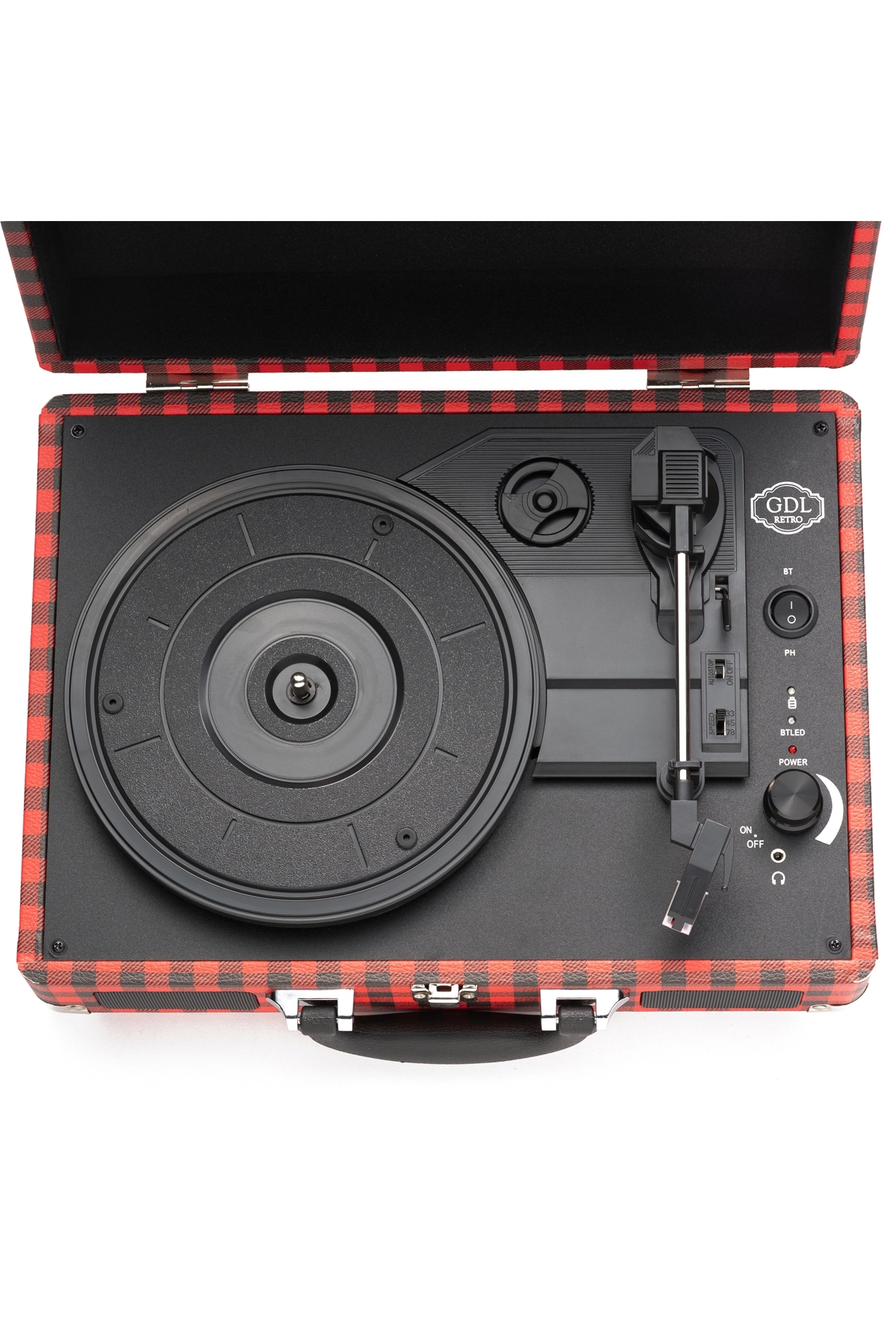 GDL Retro T317B PRO KS Plak Çalar – Bluetooth, Şarjlı ve Taşınabilir Profesyonel Pikap