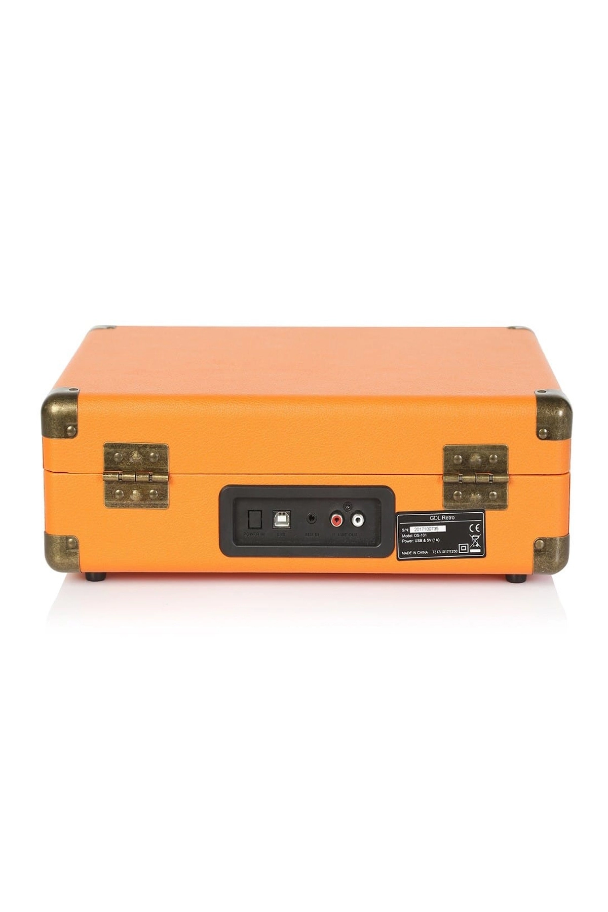 GDL Retro Çanta Pikap T317B Turuncu – Bluetooth, Şarjlı ve Taşınabilir Retro Plak Çalar