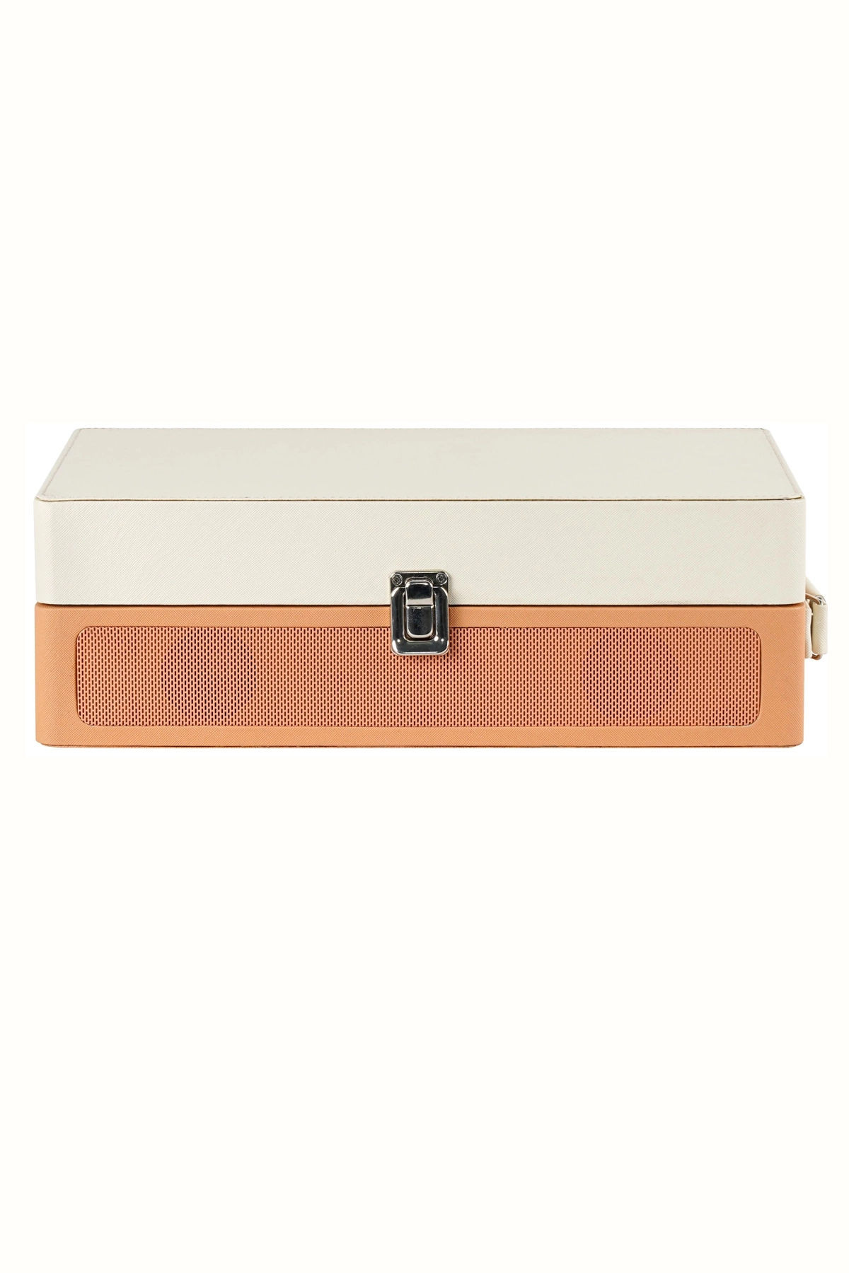 GDL Retro Çanta Pikap T417B Krem – Bluetooth, Dahili Hoparlör ve Metal İğneli Taşınabilir Plak Çalar