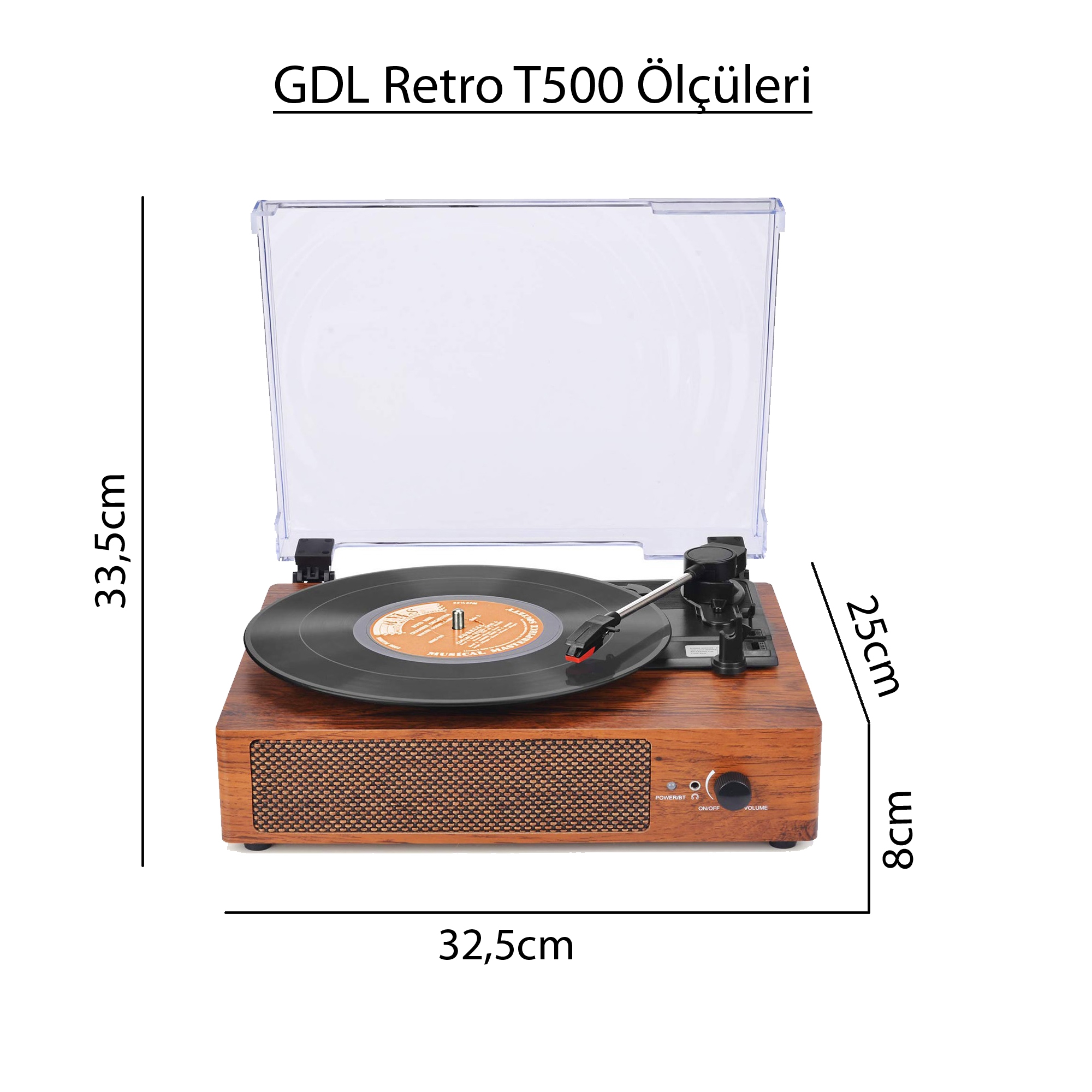 GDL Retro T500 Oka Turntable (Bluetooth)