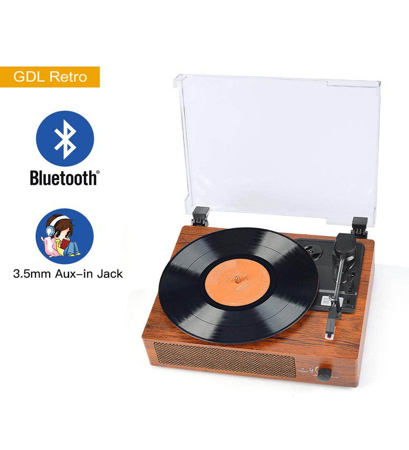 GDL Retro T500 Oka Turntable (Bluetooth)