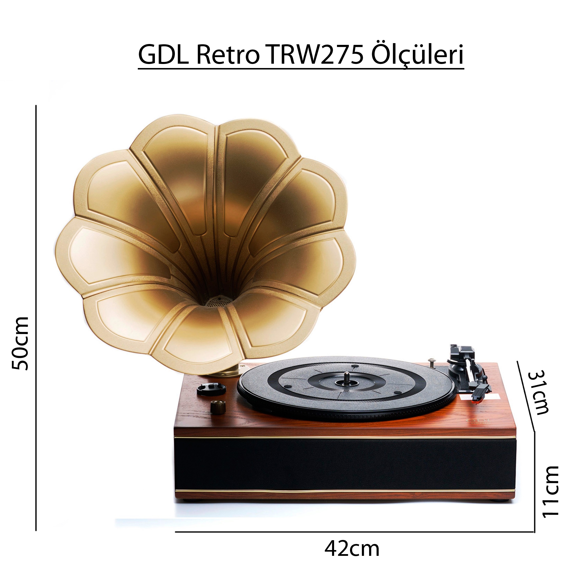 GDL Retro TR-W275 Gramofon Pikap