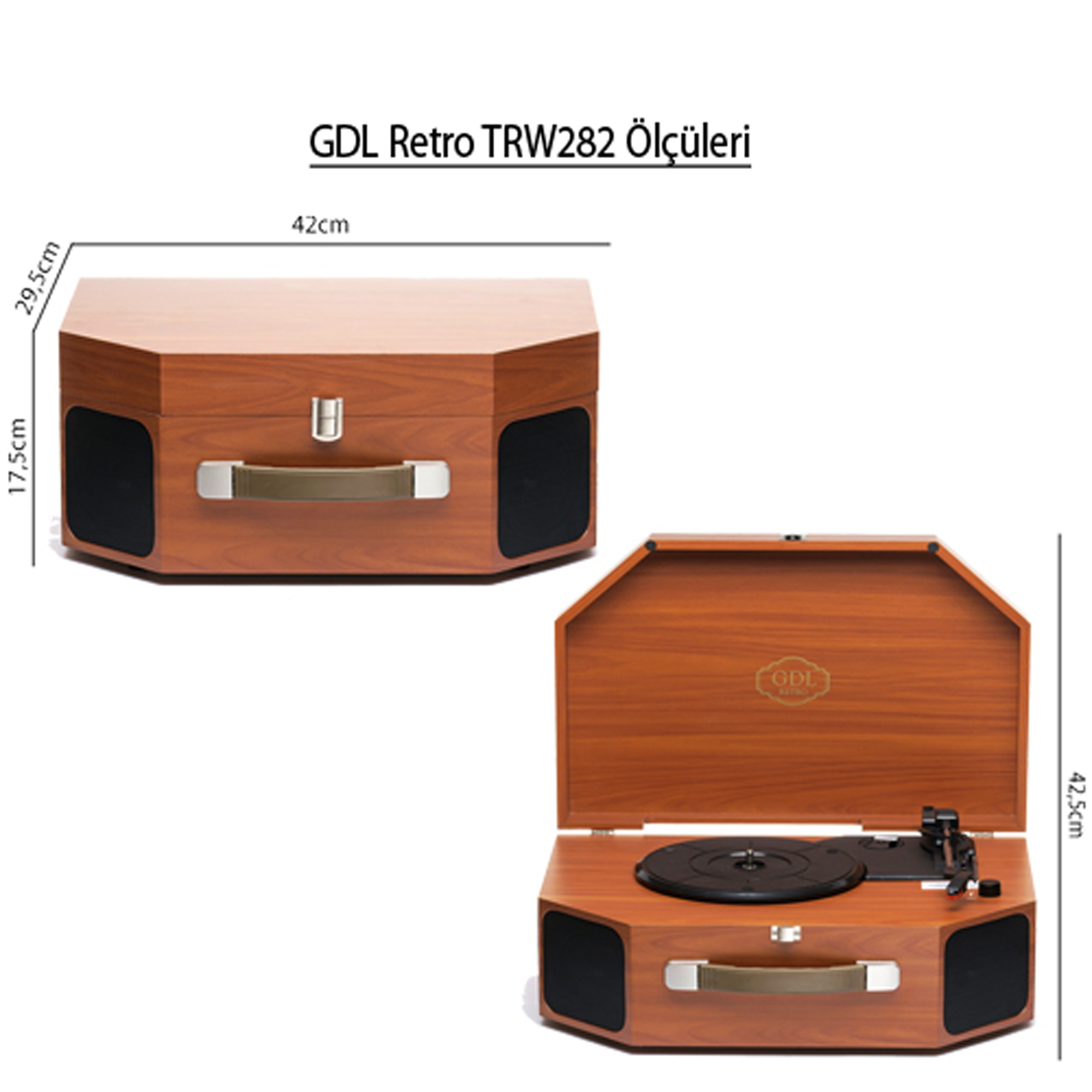 GDL Retro TR-W282 Wooden Bag Turntable