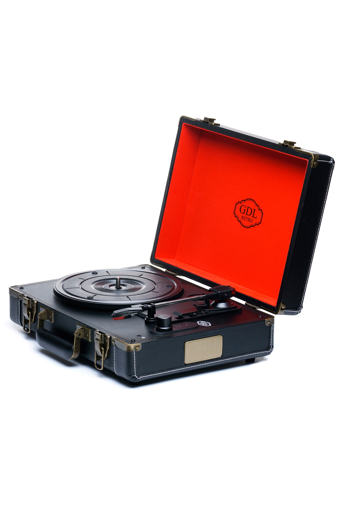 GDL Retro Bag Turntable T317 - Black (Battery Powered)