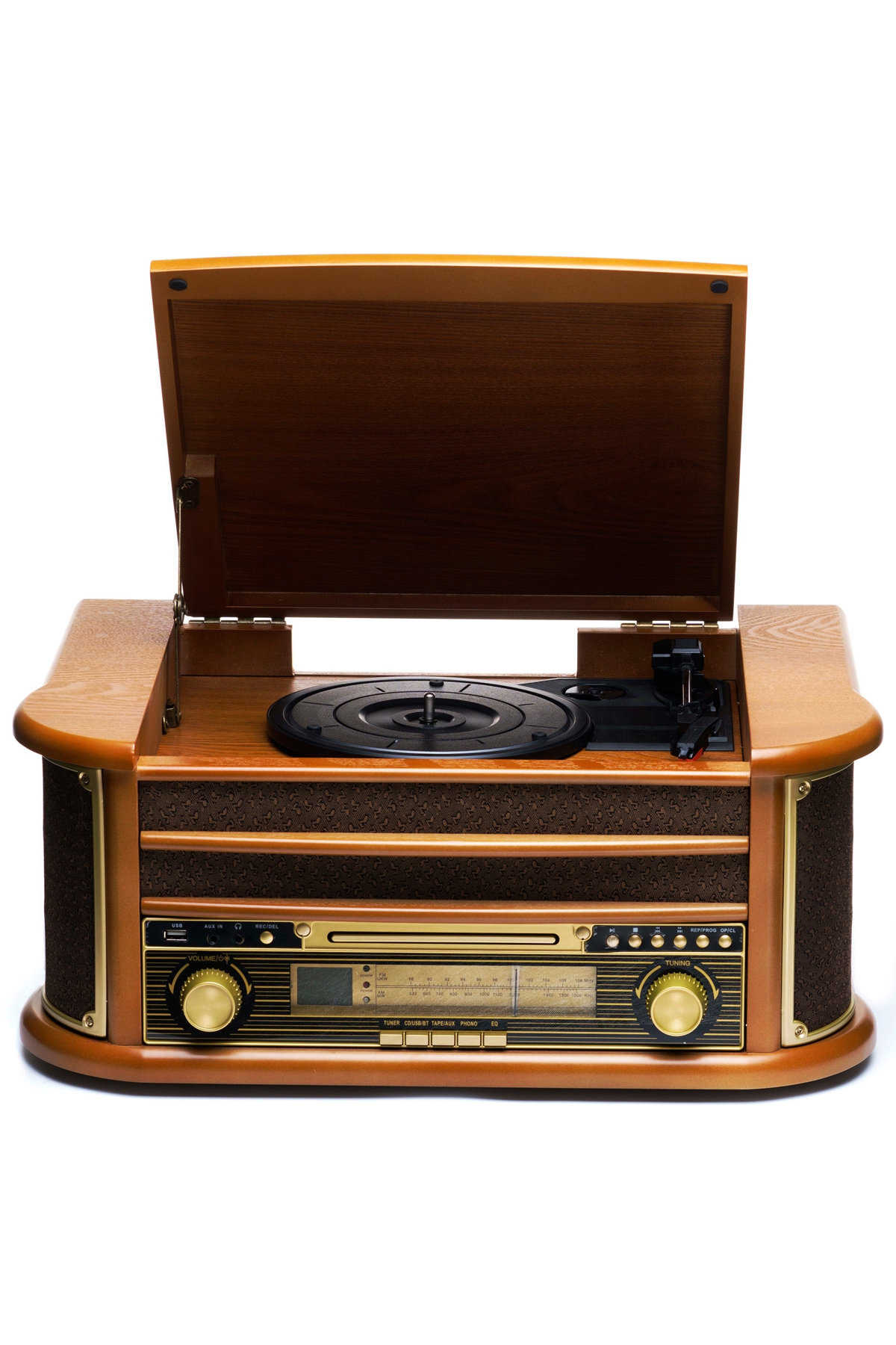 GDL Retro T518 Turntable, Radio, CD, Cassette, USB Player