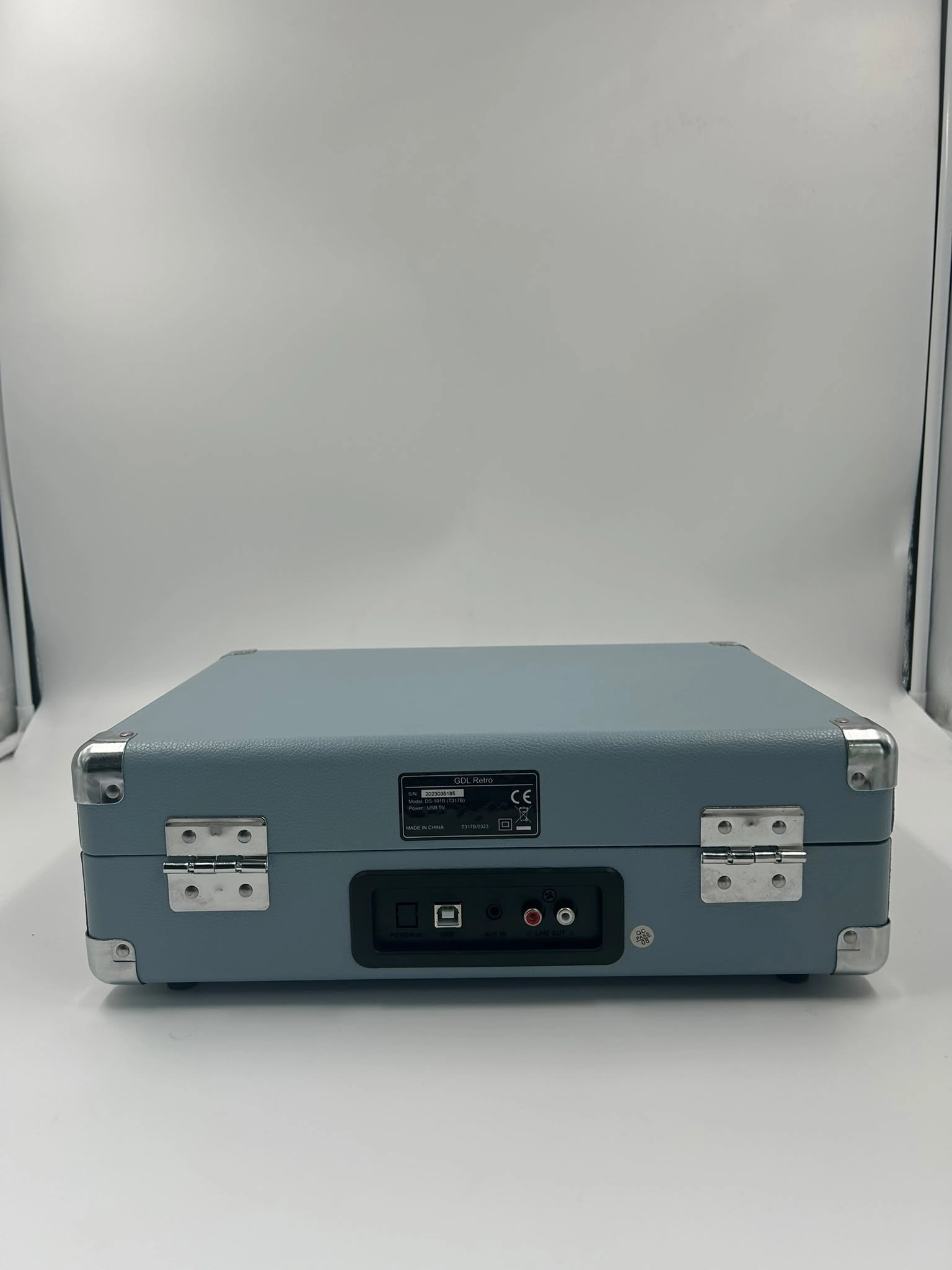 GDL Retro Çanta Pikap T317B GÖKYÜZÜ - Bluetooth, Şarjlı ve Taşınabilir Retro Plak Çalar