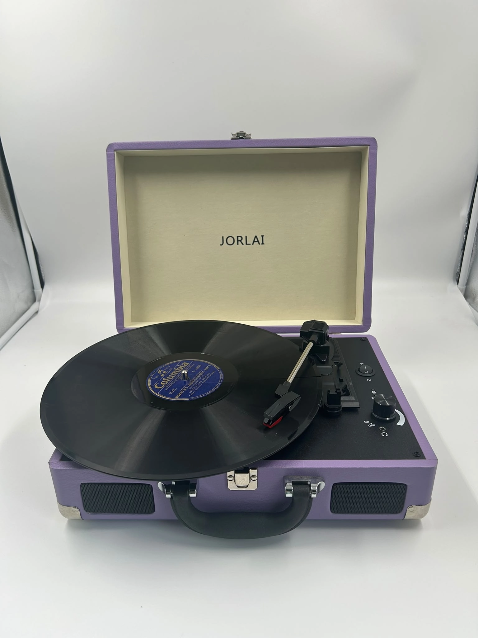 GDL Retro Çanta Pikap T317B LİLA - Bluetooth, Şarjlı ve Taşınabilir Retro Plak Çalar